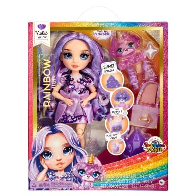 Papusa Rainbow High, Sparkle Slime, Violet Willow, 120223EU
