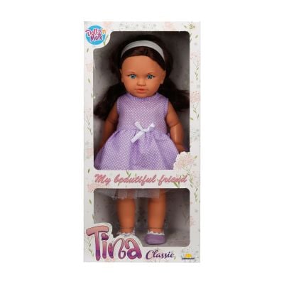 S01040061_002w 8680863034231 Papusa Tina in tinuta de petrecere, Dollz And More, cu rochie violeta, 45 cm