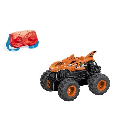 Masina cu telecomanda Hot Wheels Mini Monster Truck, Tiger Shark