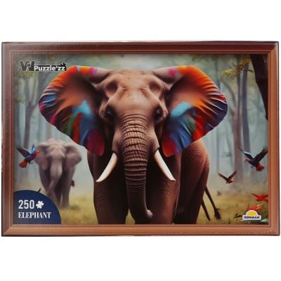 Puzzle Witty Puzzlezz, Elefant cu urechi colorate, 250 piese