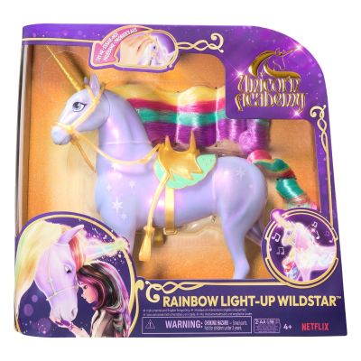 Figurina unicorn cu lumini curcubeu, Unicorn Academy, 6071157