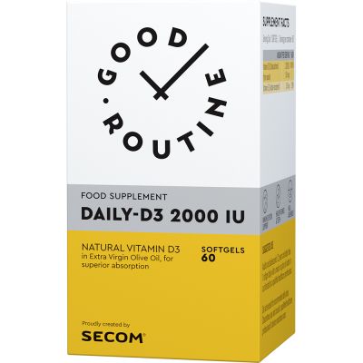 SECOM-200011_001w Daily-D3 2000IU, 60 capsule gelatinoase, Good Routine, Secom