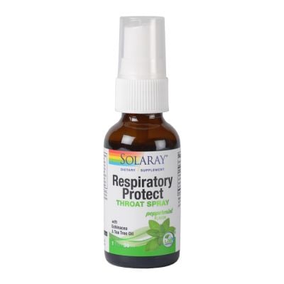 Respiratory Protect Throat Spray, 30 ml, Solaray, Secom