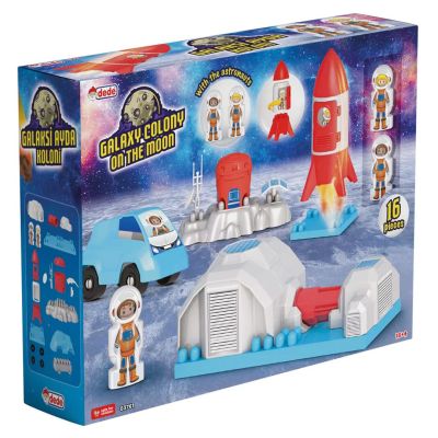 Set de constructie, Dede, Galaxy Colony on the moon, 16 piese 
