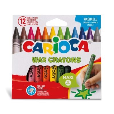 T00042369_001w 8003511423698 Set 12 creioane cerate, Carioca, Wax Crayons, Maxi