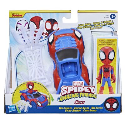 Figurina cu vehicul, Spidey and His Amazing Friends, Spidey, F74545