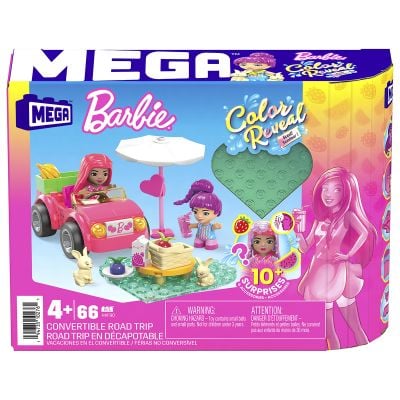 T000HKF90_001w 0194735102761 Set de joaca cu mini papusi surpriza, Mega Bloks, Barbie Color Reveal, Road Trip, HKF90