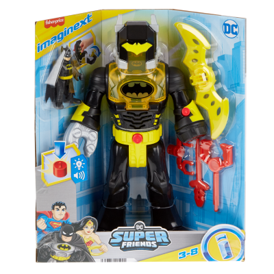 Figurina Imaginext, Dc Super Friends, Batman in costum Exo, 30 cm, HYG31