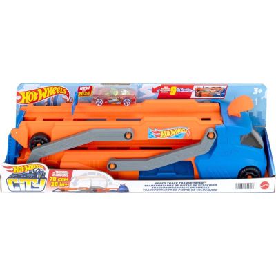 Transportator cu piste si masina, Hot Wheels City, Speed Truck, HYT83
