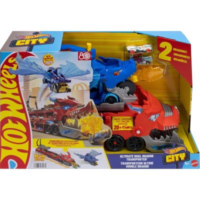30%Transportator cu doua masini, Hot Wheels, Dual Dragon Ultimate, JBM
