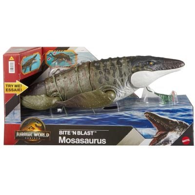 Figurina articulata, Jurassic World Rebirth, Bite N Blast, Mosasaurus, JCH00