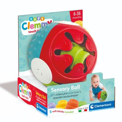 T01017689_001w 8005125176892 Minge senzoriala si 5 cuburi moi, Clementoni, Soft Clemmy