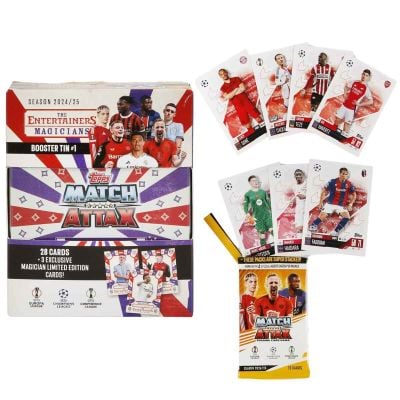 Set cartonase in cutie metalica Topps, UEFA Match Attax 2024-2025, Magicians