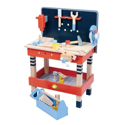 TL8561_001 Set de joaca din lemn, Atelier de lucru, Tender Leaf Toys, 19 piese