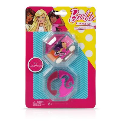 Trusa de Make-up rotunda, cu 2 niveluri, Barbie