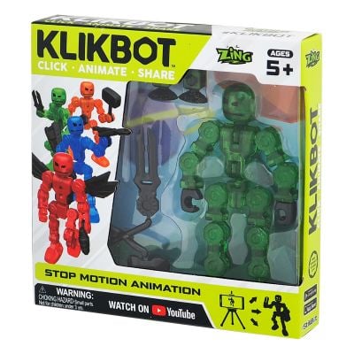 TST1600 Figurina Robot articulat transformabil KlikBot, Green