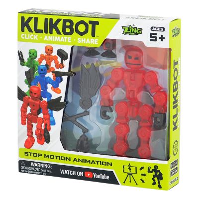 TST1600 Figurina Robot articulat transformabil KlikBot, Red