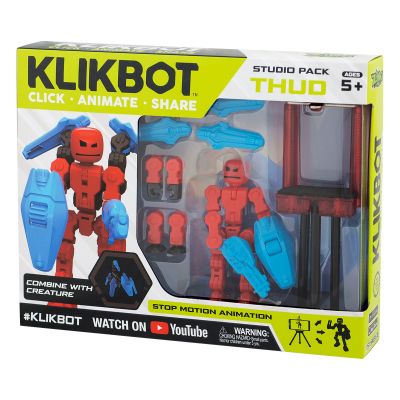 TST2600 Set Figurina Robot articulat transformabil KlikBot Studio Pack, Red