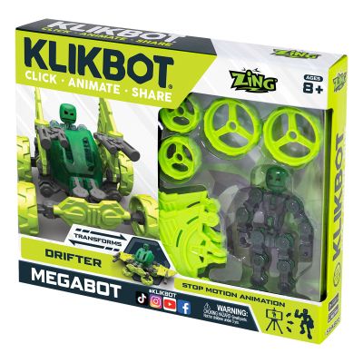 TST667_2018_001w 008983506670 Set Figurina Robot articulat transformabil KlikBot Megabots Drifter, Green