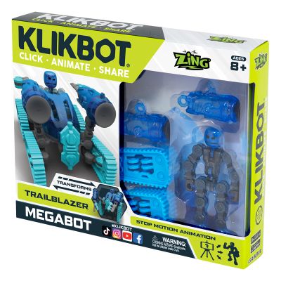 TST667 Set Figurina Robot articulat transformabil KlikBot Megabots Trailblazer, Blue