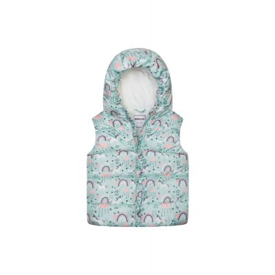 12GILET18 5059030972639 Vesta dublata, cu gluga si fermoar, Unicorn, Minoti, verde