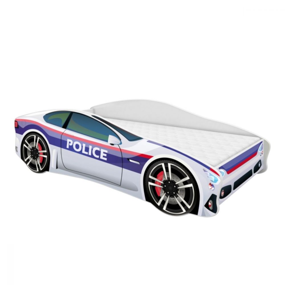 Pat Tineret MyKids Car Police, Somiera 140x70 cm