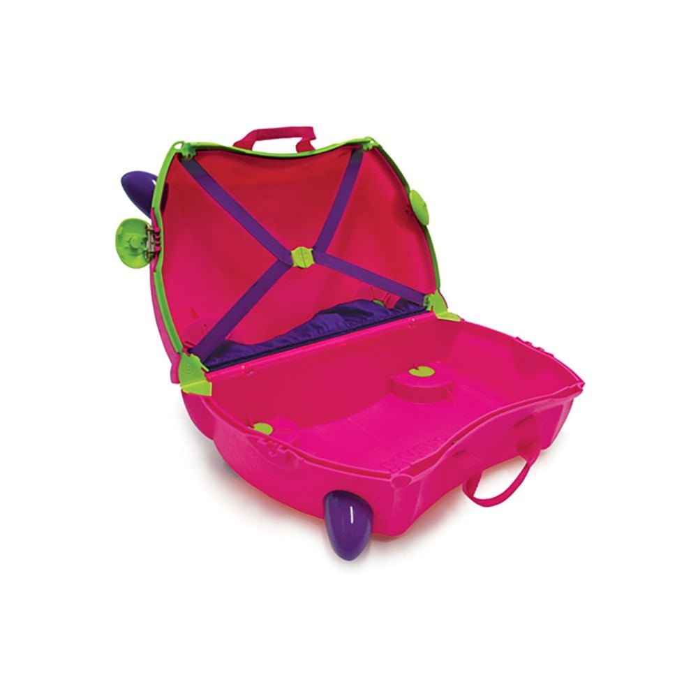 Valiza pentru copii Ride-On Trixie Trunki, Roz, 46 cm