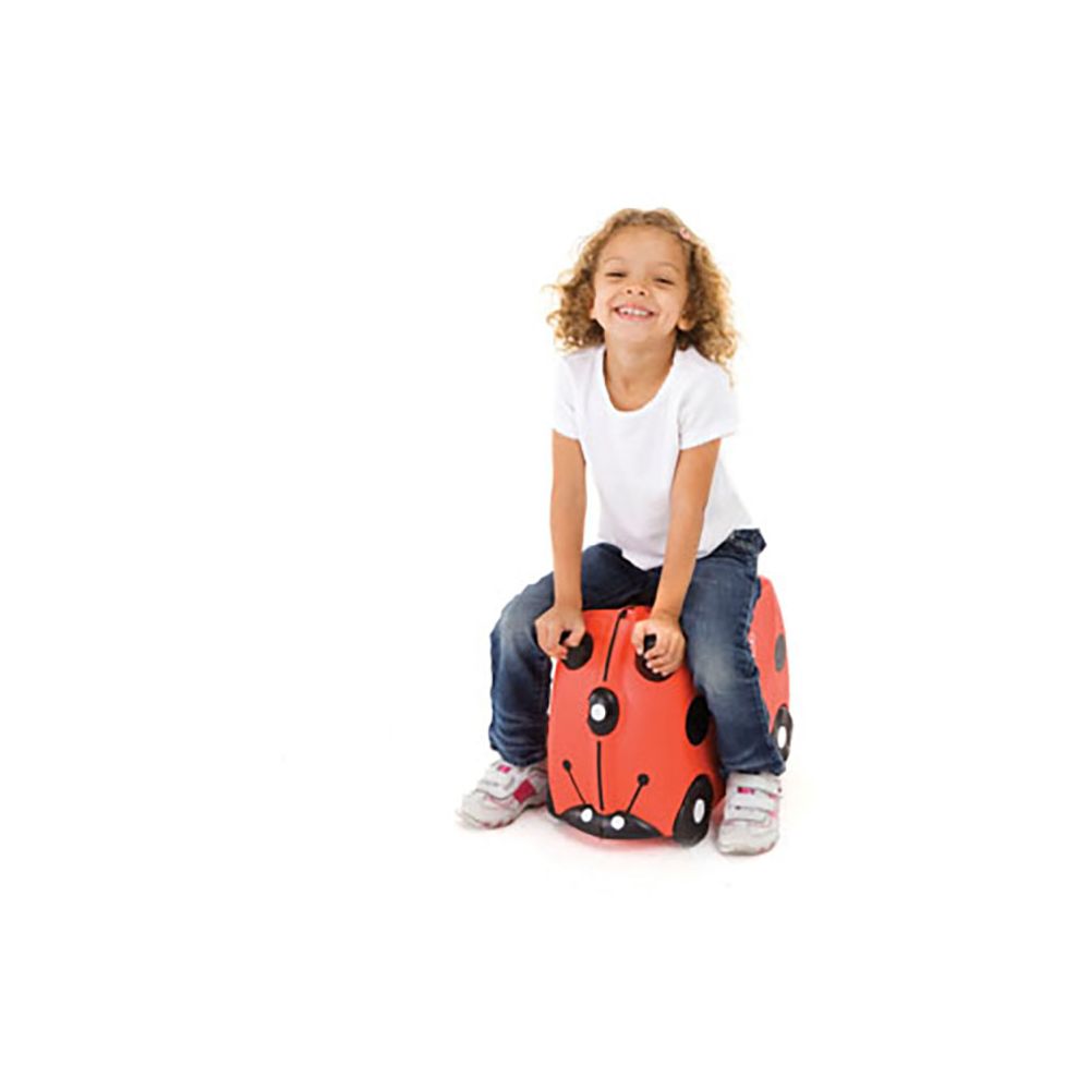 Valiza pentru copii Ride-On Harley Trunki, Rosu, 46 cm