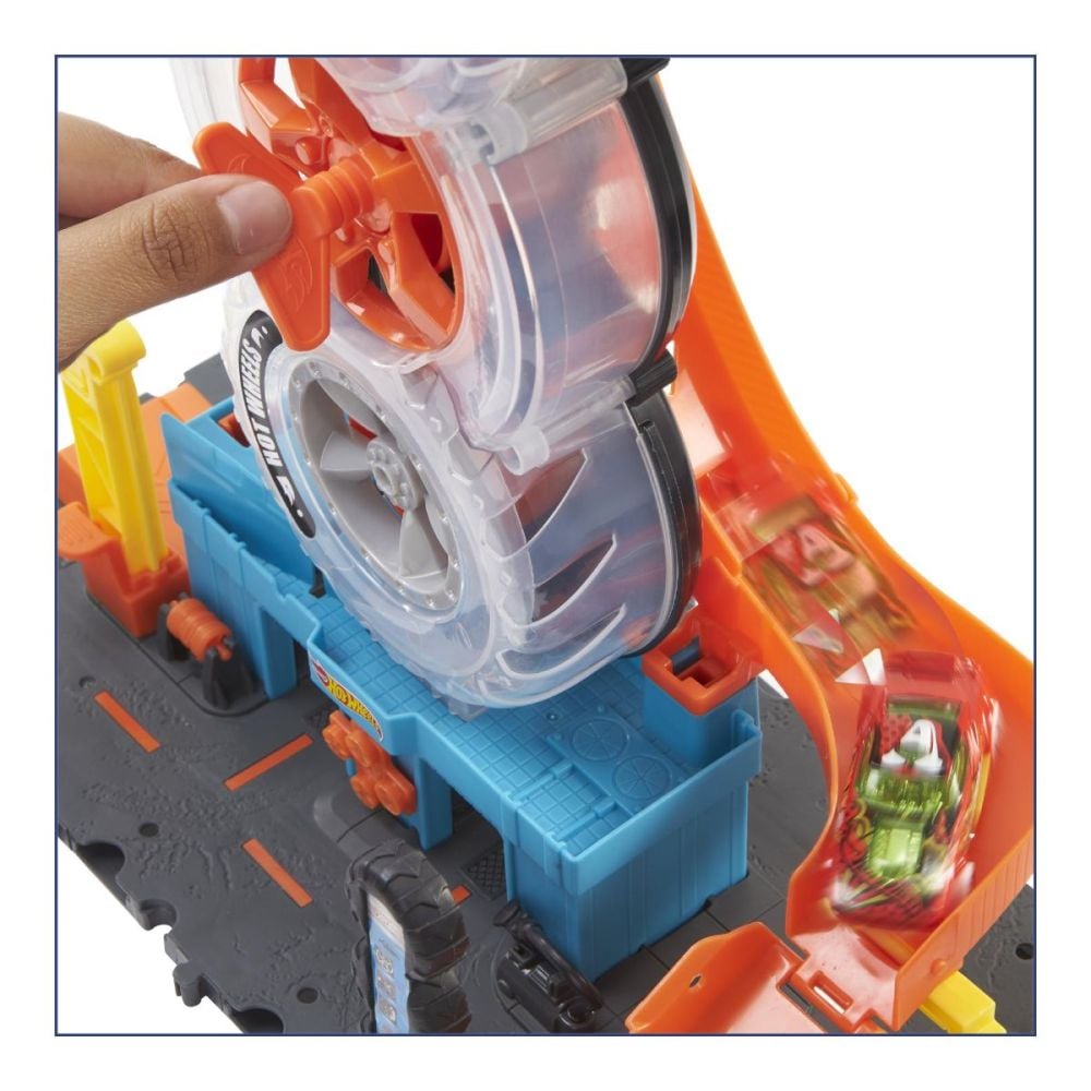 Set de joaca Hot Wheels City, Atelierul de pneuri