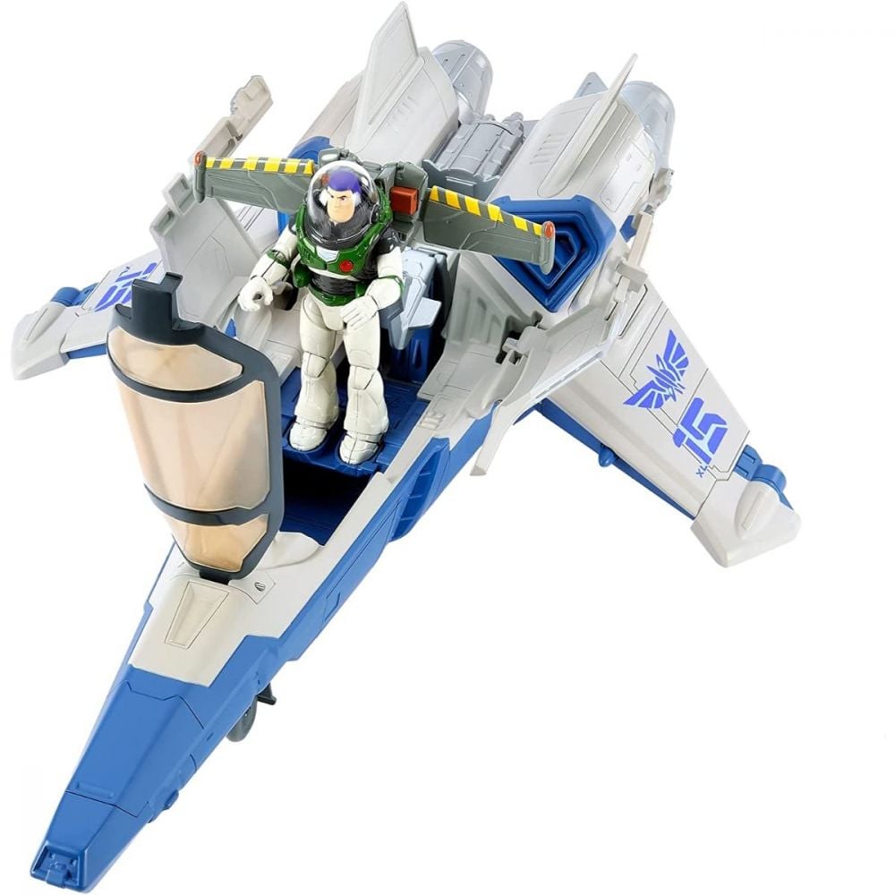Set cu Figurina articulata Disney Pixar Lightyear Buzz si nava spatiala Blast & Battle XL-15