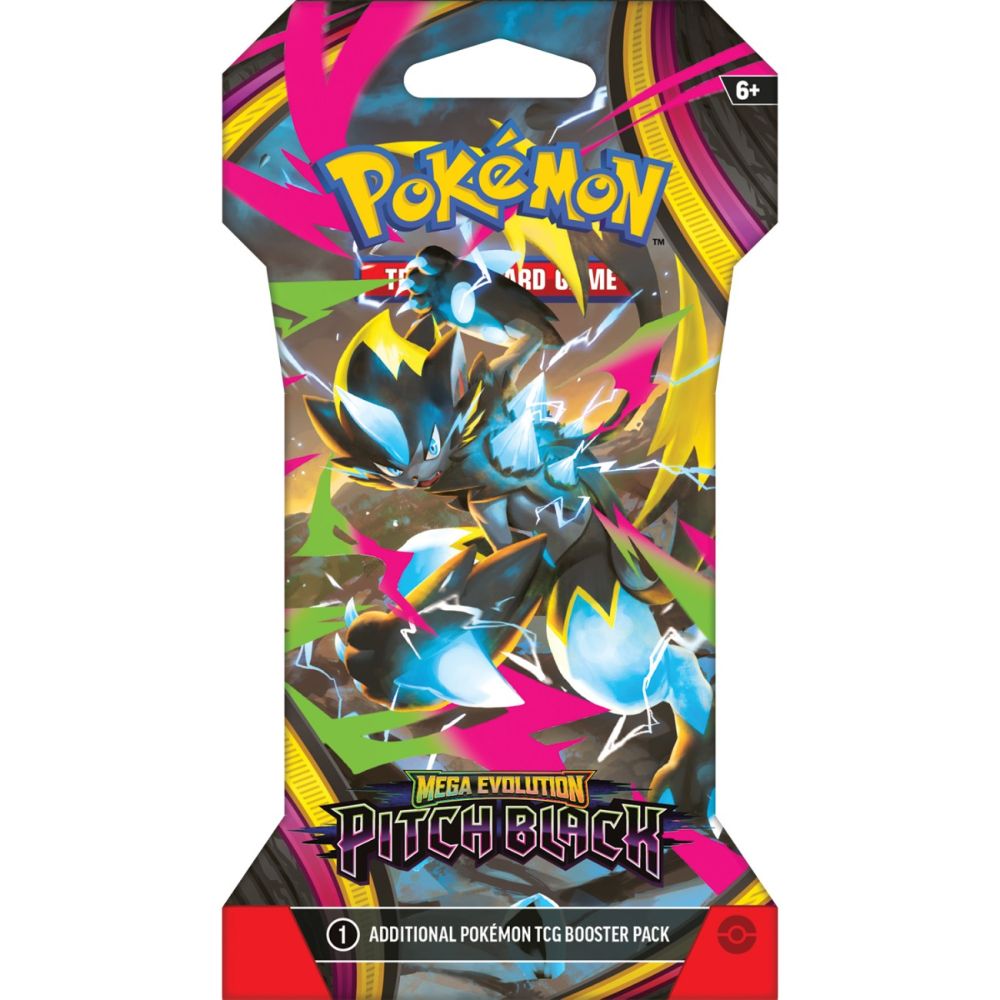 Set carti de joc, Pokemon TCG, Mega Evolution, Pitch Black, Sleeved Booster