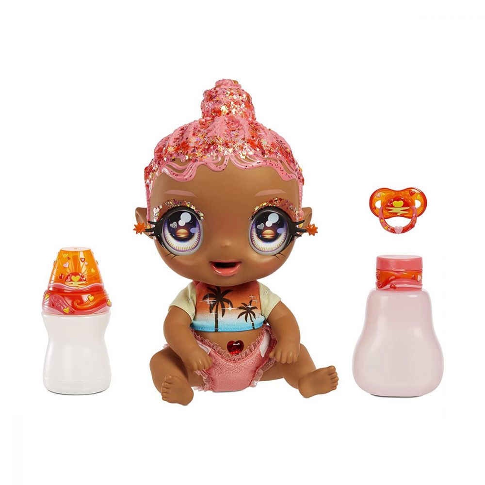 Papusa bebelus, Glitter Babyz Doll, Coral Pink