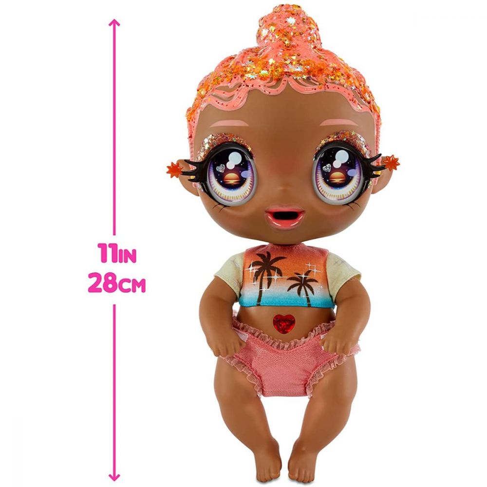 Papusa bebelus, Glitter Babyz Doll, Coral Pink