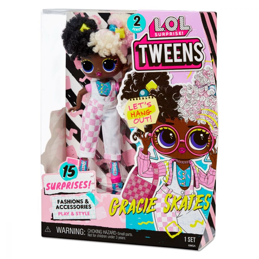 Papusa LOL Surprise Tweens S2, Gracie Skates cu 15 surprize, 579595