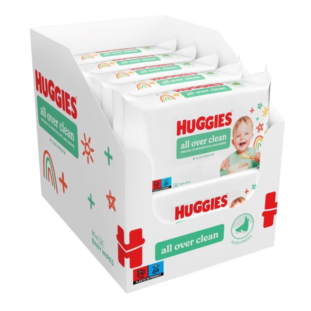 Servetele umede pentru bebelusi Huggies, All over clean, 56 x 10, 560 buc