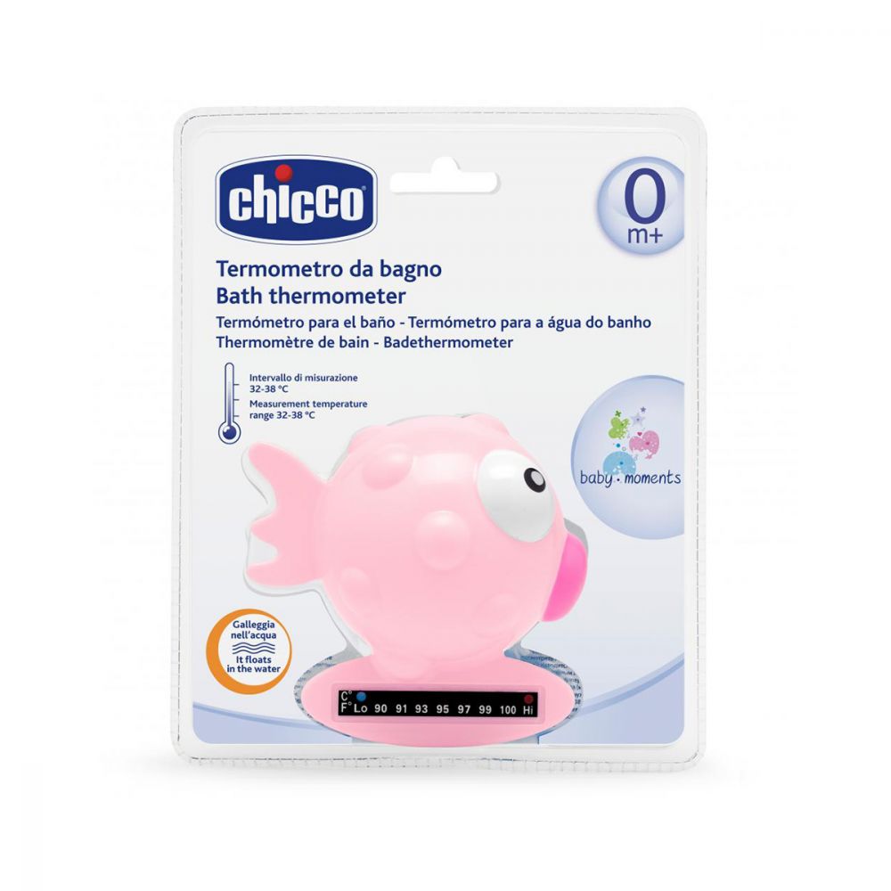 Termometru digital pentru baie Chicco, 0 luni +, Roz