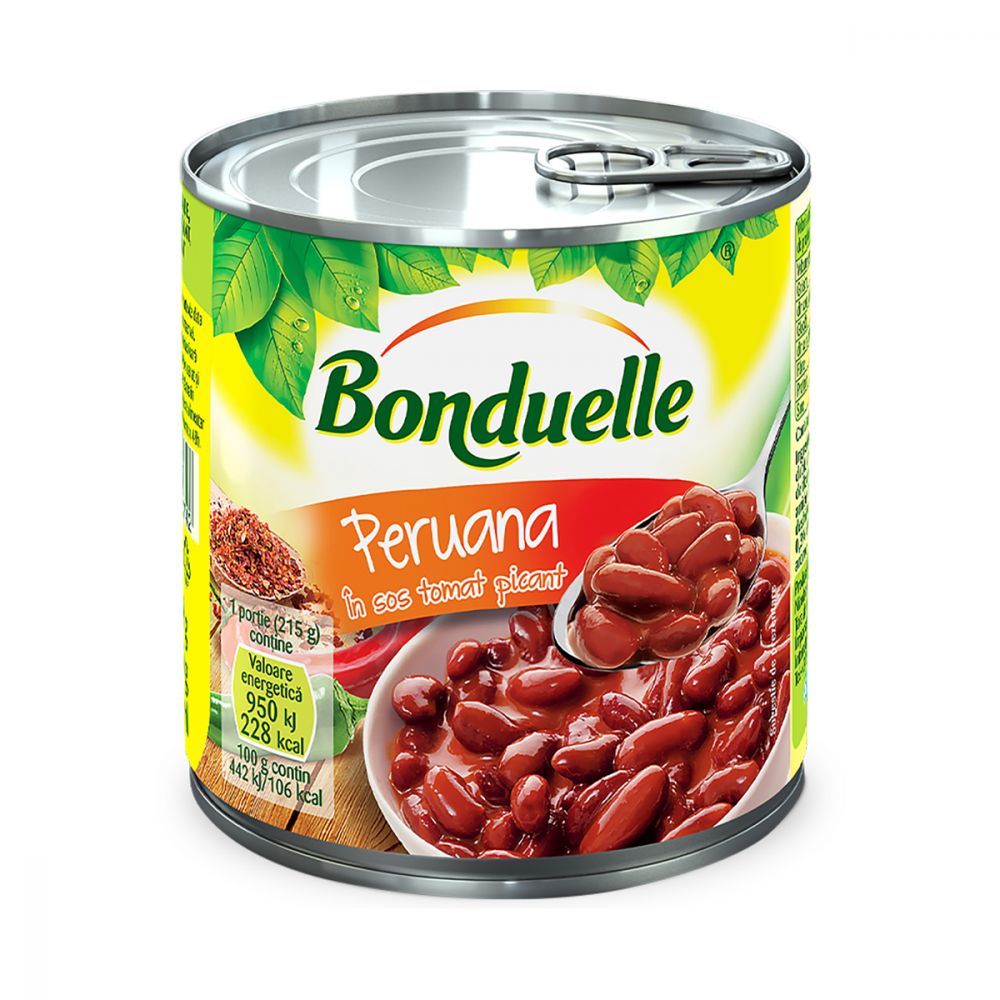 Fasole rosie chili Bonduelle Peruana, cutie, 425 ml 