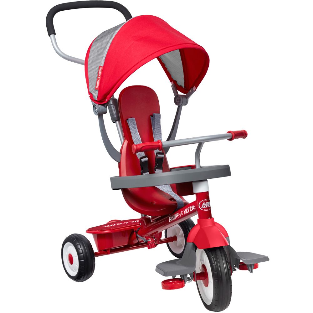 Tricicleta multifunctionala 4 in 1, Radio Flyer, Rosu