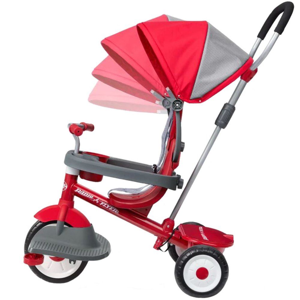 Tricicleta multifunctionala 4 in 1, Radio Flyer, Rosu