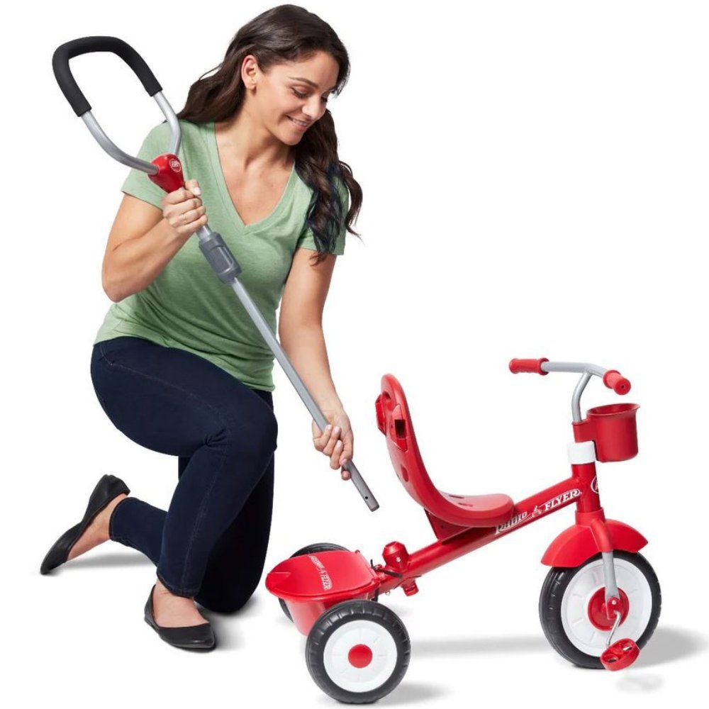 Tricicleta multifunctionala 4 in 1, Radio Flyer, Rosu