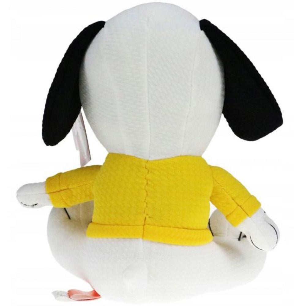 Jucarie din material textil elastic, Grupo Moya, Snoopy cu bluza galbena, 32 cm
