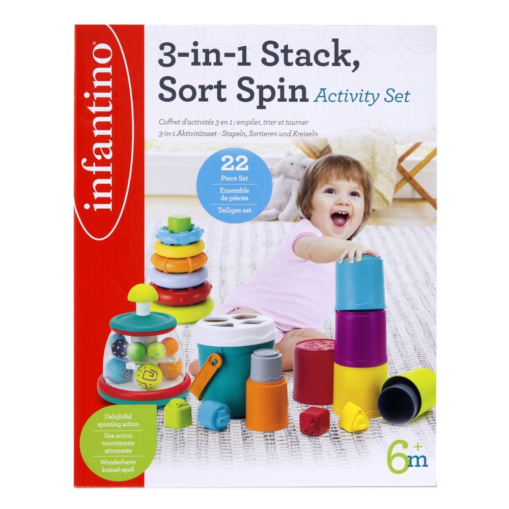 Set 3 jucarii interactive si de sortat, Infantino