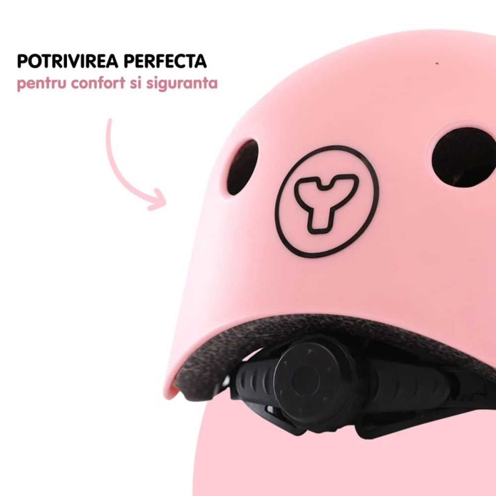 Casca de protectie 44-52 cm, Yvolution, Pink