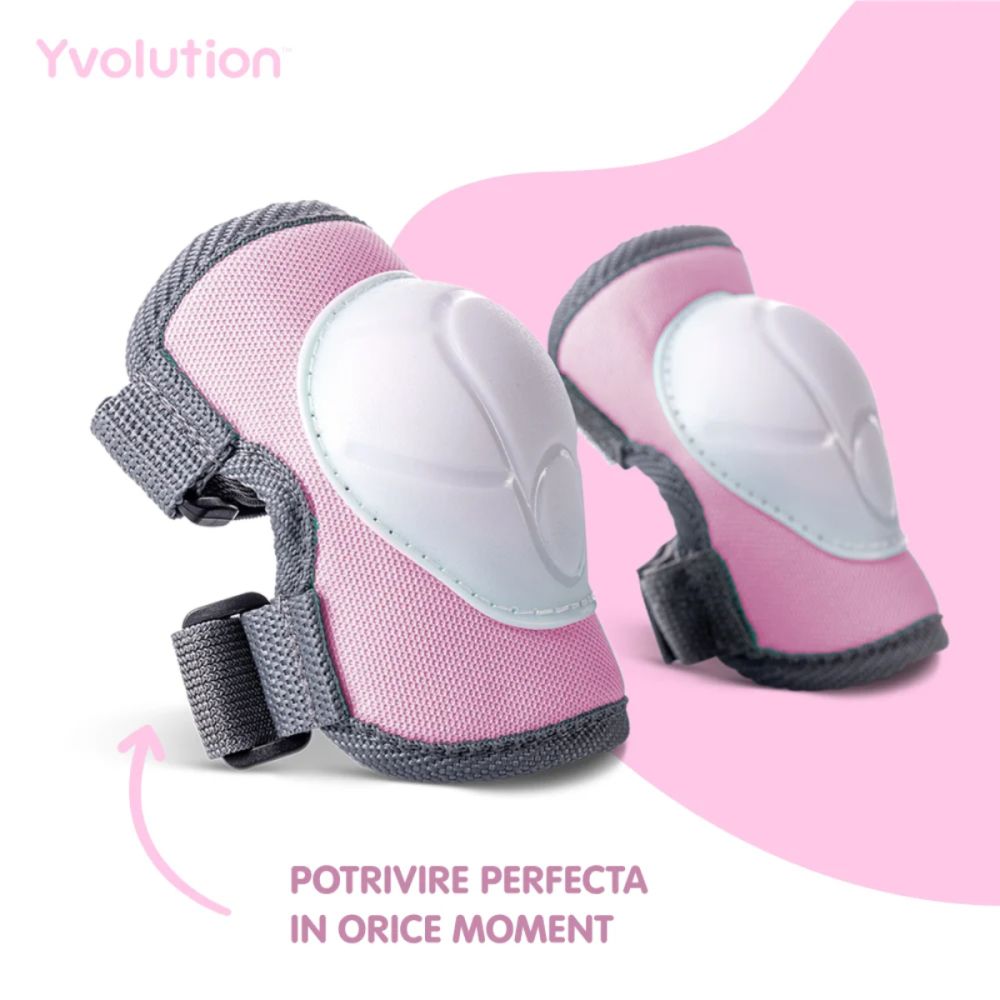 Set 6 protectii sport, 3-5 ani, Yvolution, Pink