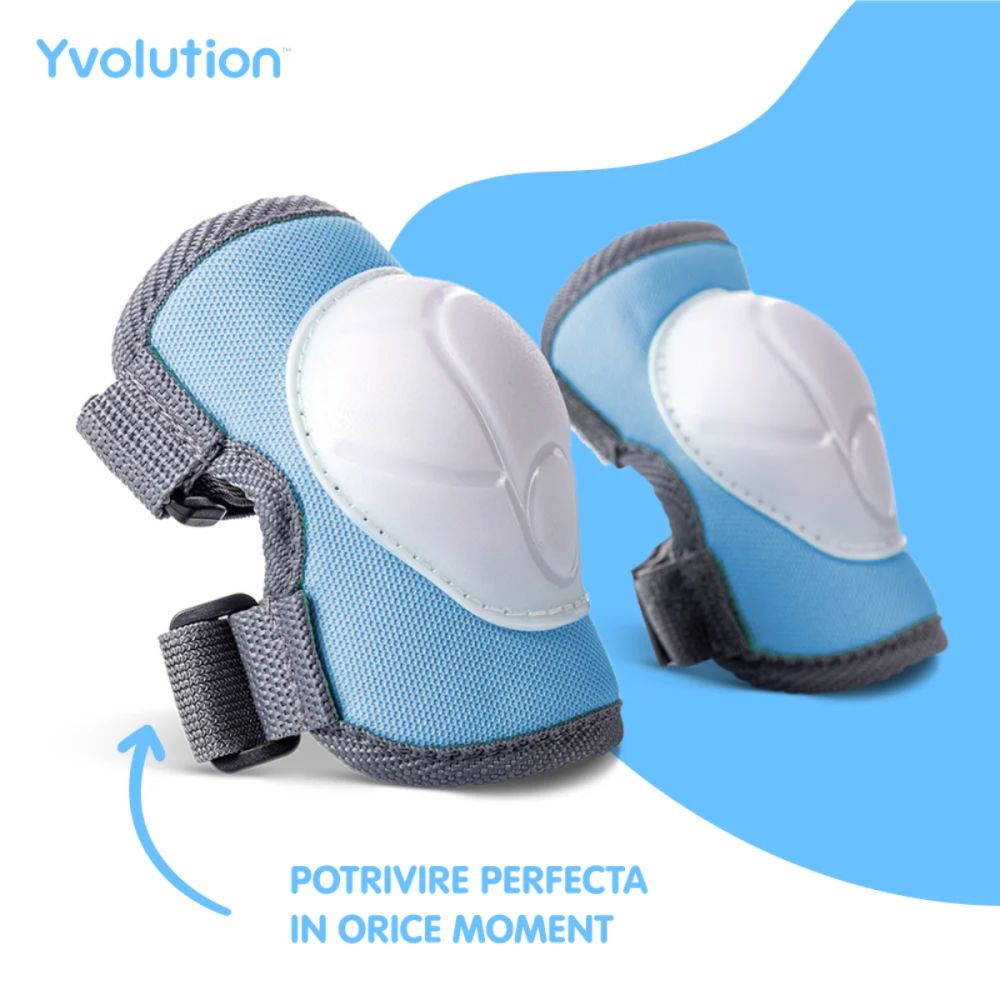 Set 6 protectii sport, 3-5 ani, Yvolution, Blue