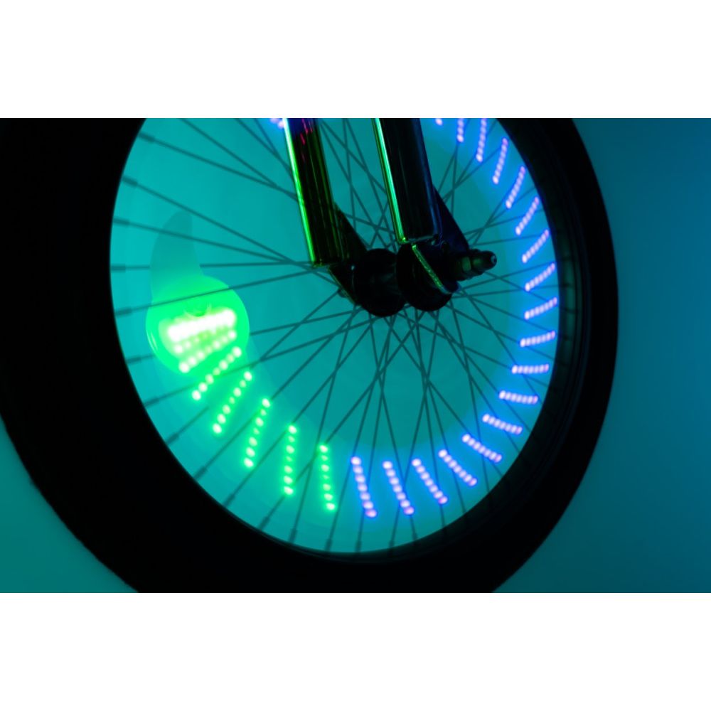 Lumina LED cu efecte animate pentru spite bicicleta, Brightz, Shapebrightz