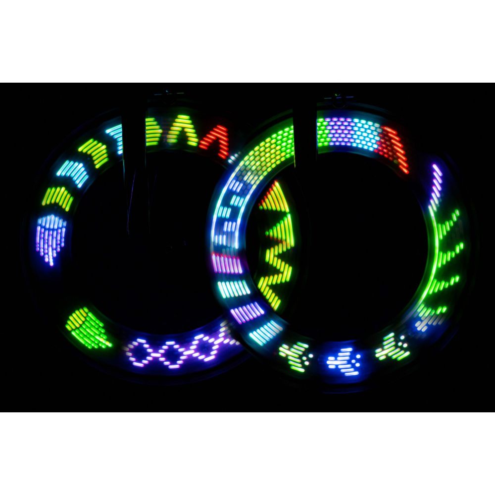 Lumina LED cu efecte animate pentru spite bicicleta, Brightz, Shapebrightz