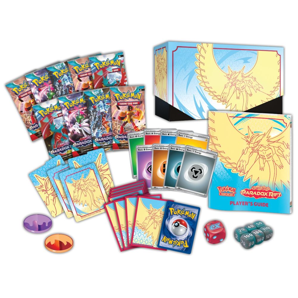 Set carti de joc in cutie, Pokemon TCG, Paradox Rift, SV04 Elite