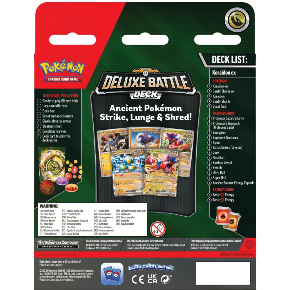 Set carti de joc, Pokemon TCG, Miraidon Ex and Koraidon Ex Deluxe