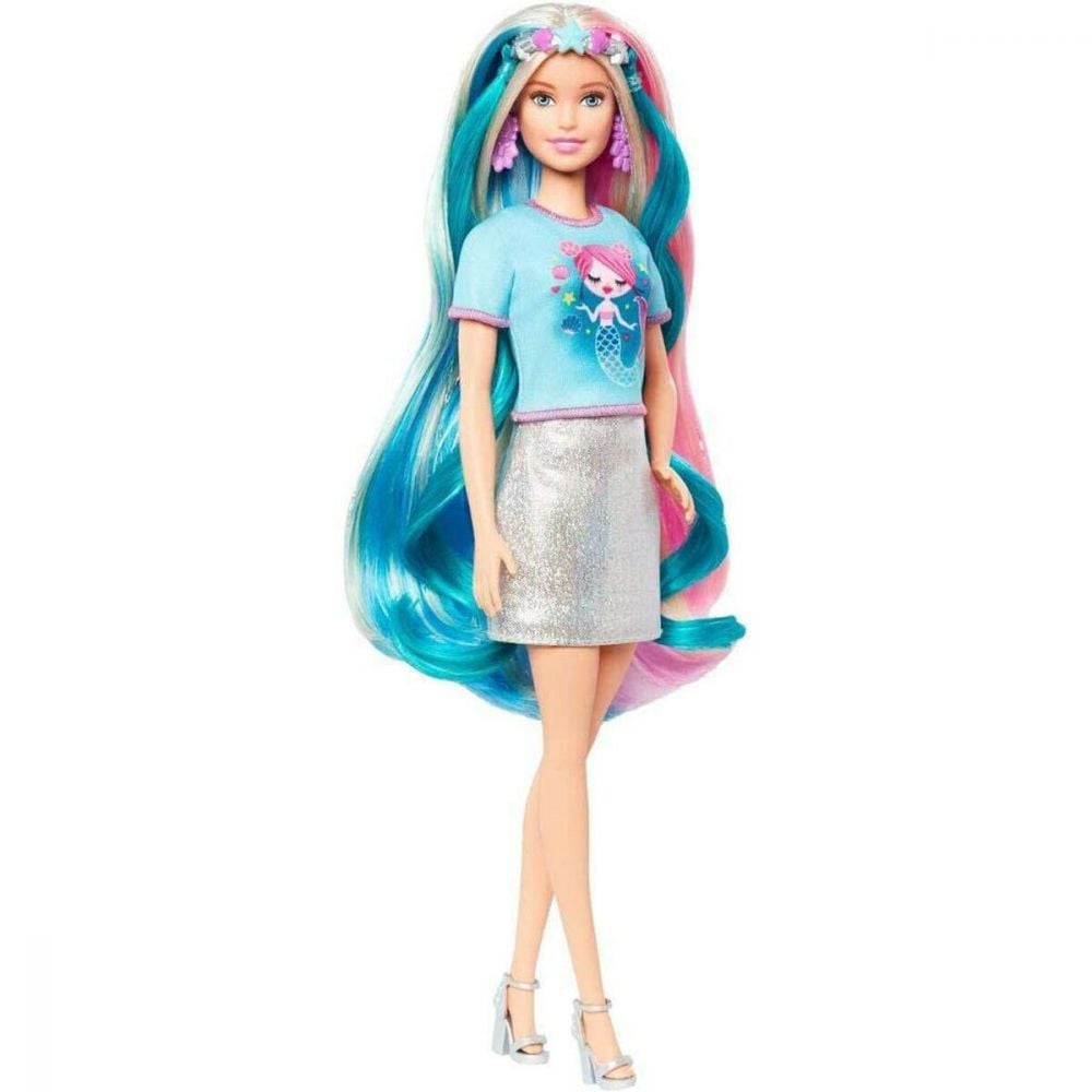 Papusa Barbie, Fantasy Hair cu accesorii 